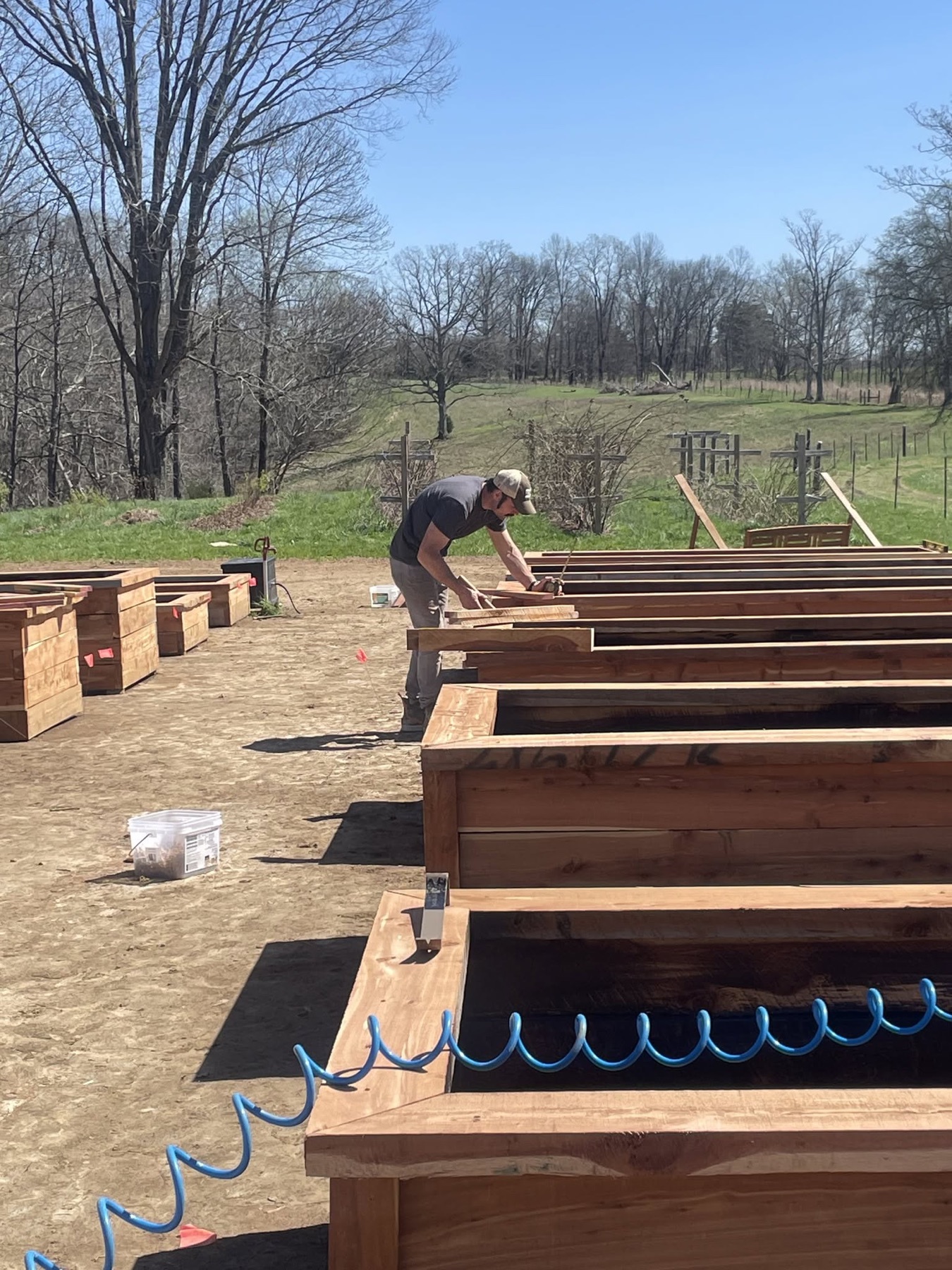 Avodah garden, land, and woodworking project process
