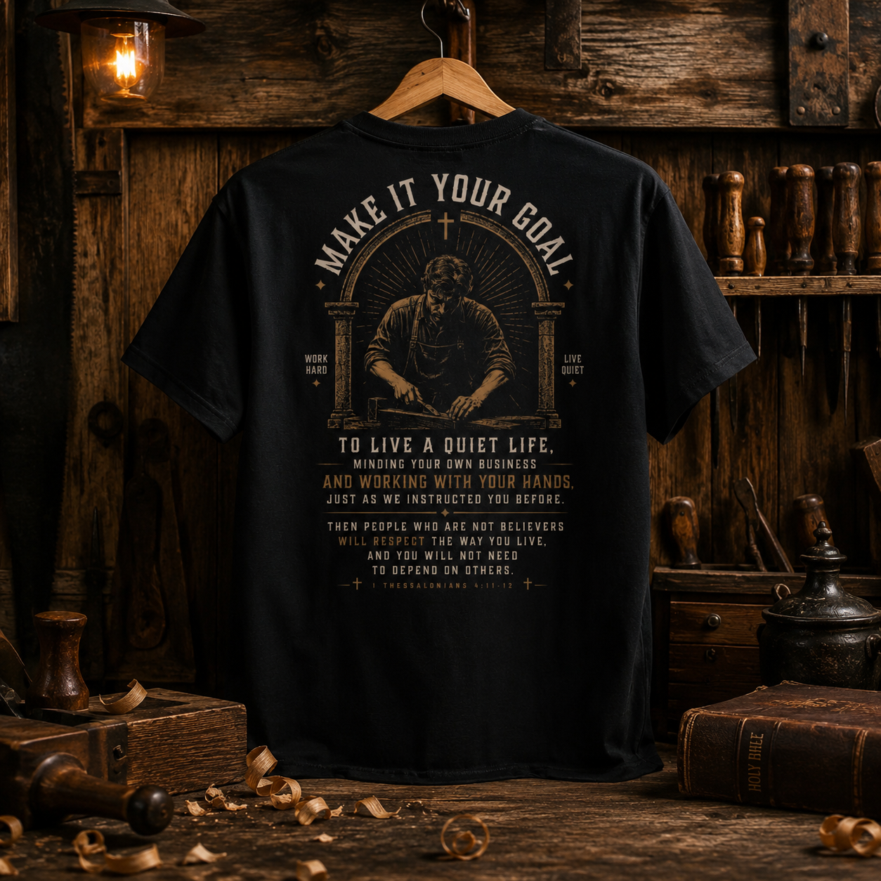 Live Quiet. Work With Your Hands. — Cotton Series - Image 3